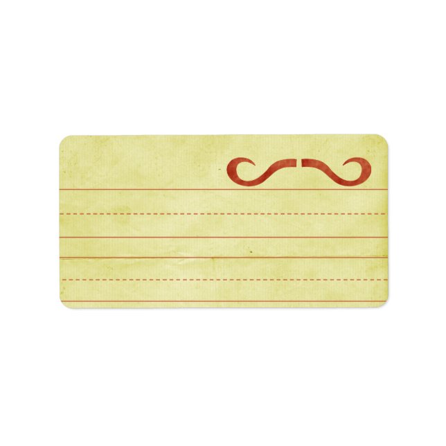 Red STACHE-onery Address Labels (Front)