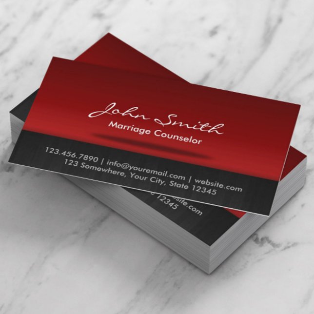 Red Stage Marriage Counseling Business Card (Creator Uploaded)