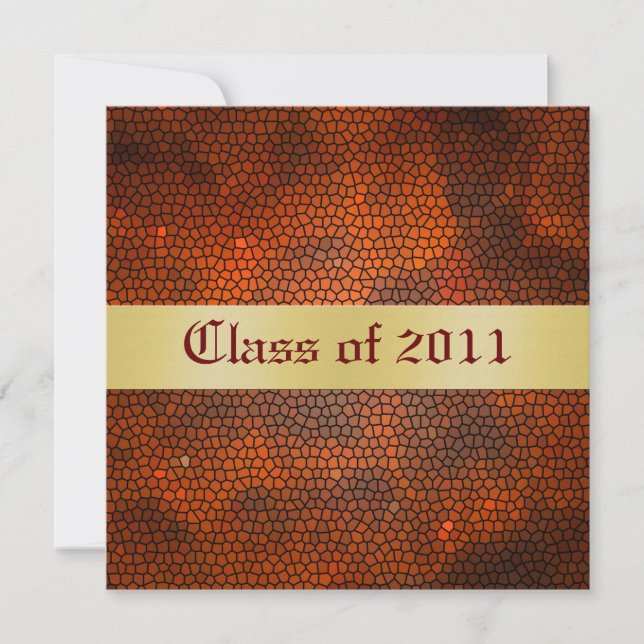 Red Stained Glass Class of Graduation Invitation (Front)