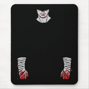 Red-Stained Warrior of Shadows Mouse Pad