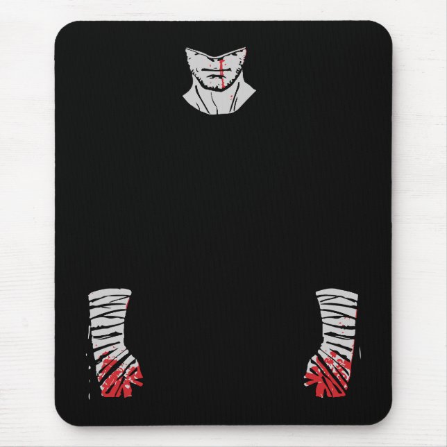 Red-Stained Warrior of Shadows Mouse Pad (Front)