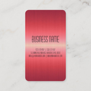 Red Stainless Steel Metal Business Card