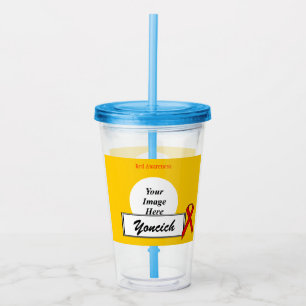 Red Standard Ribbon by Kenneth Yoncich Acrylic Tumbler