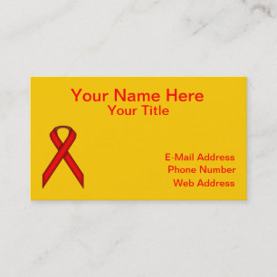 Red Standard Ribbon by Kenneth Yoncich Business Card