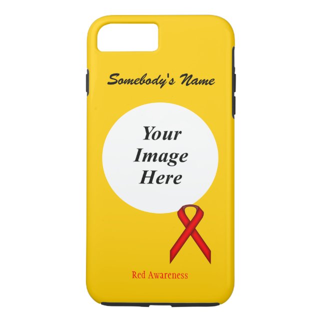 Red Standard Ribbon Template by Kenneth Yoncich Case-Mate iPhone Case (Back)