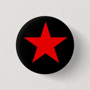 Red Star 3 Cm Round Badge