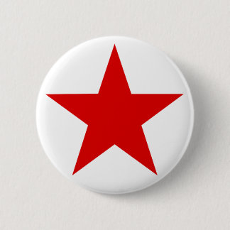 Red Star ★ 6 Cm Round Badge