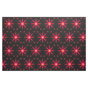 Red Star Abstract Fabric