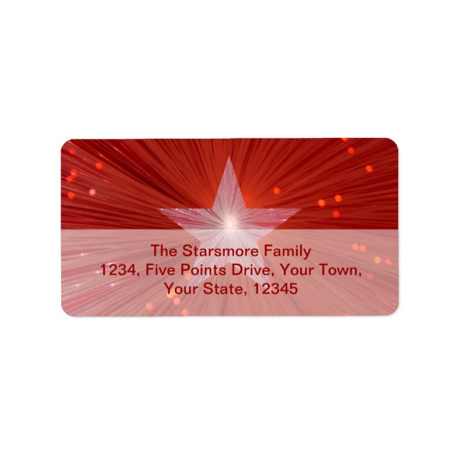 Red Star address label medium (Front)