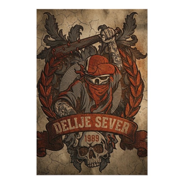 Red Star Belgrade Delije Sever 1989 Photo Print (Front)