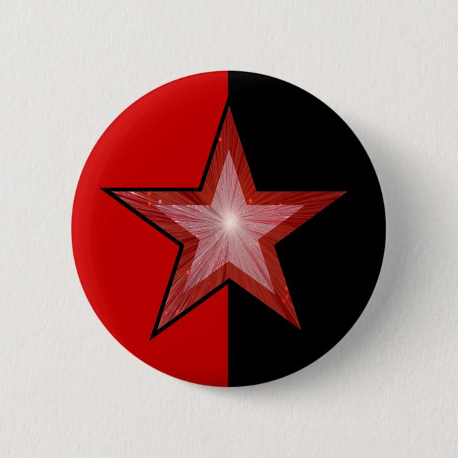 Red Star button red black (Front)