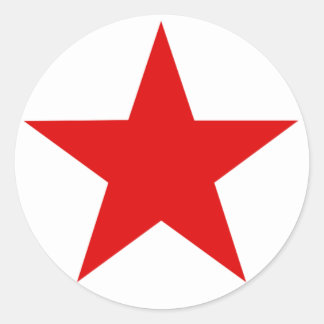 Red Star ★ Classic Round Sticker