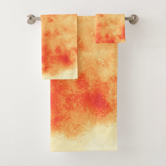 Red Star Cluster cloud effect Bath Towel Set (Insitu)
