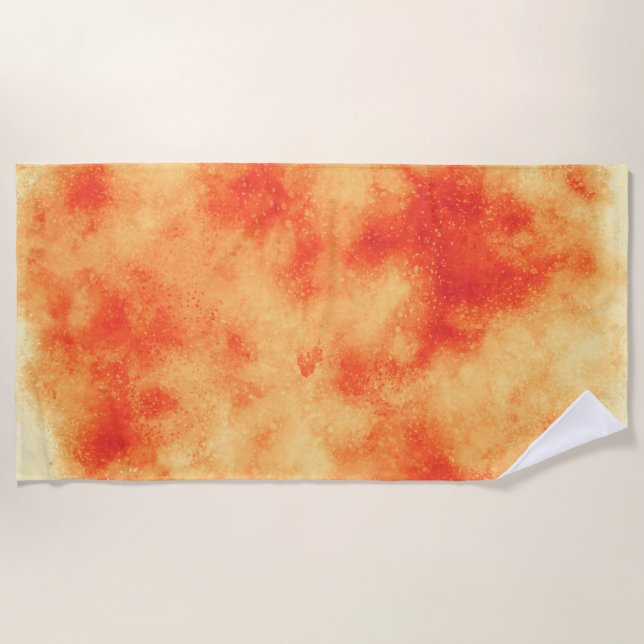 Red Star Cluster Cloud Effect  Beach Towel (Front)