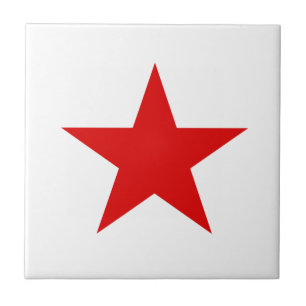 Red Star Communist Ceramic Tile