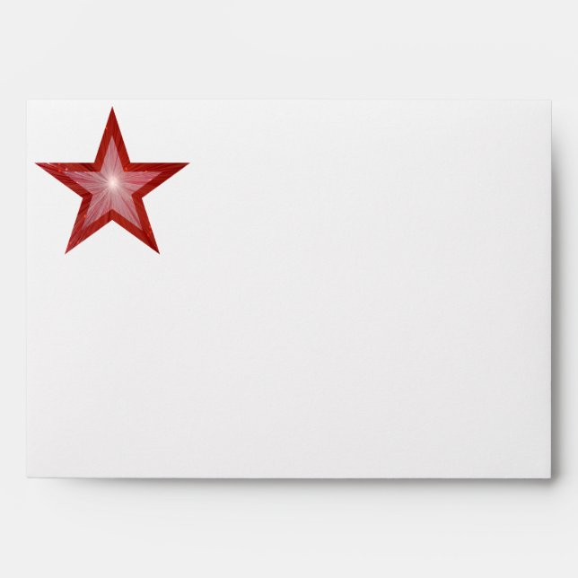 Red Star envelope white (Front)