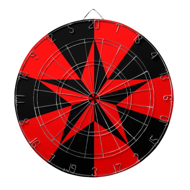 Red Star (Flag of Libertarian Socialism) Dartboard (Front)