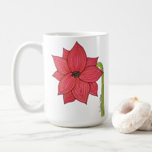 Red Star Flower Coffee Mug