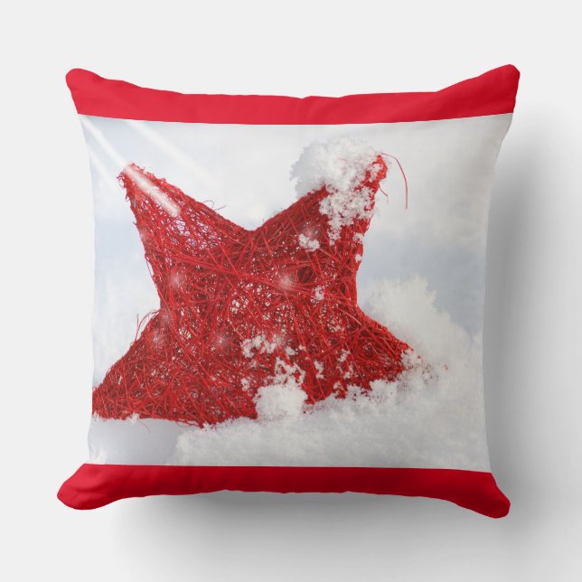 Red star in the snow cushion (Front)