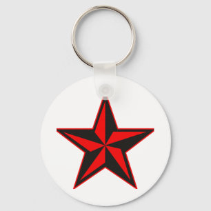 Red Star Key Ring