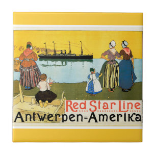 Red Star Line ~ Antwerpen-Amerika Tile