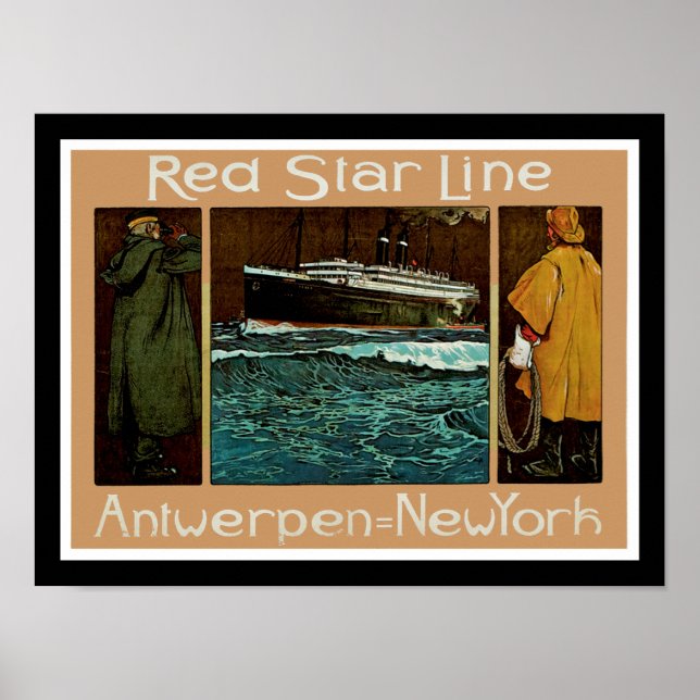 Red Star Line ~ Antwerpen-New York Poster (Front)