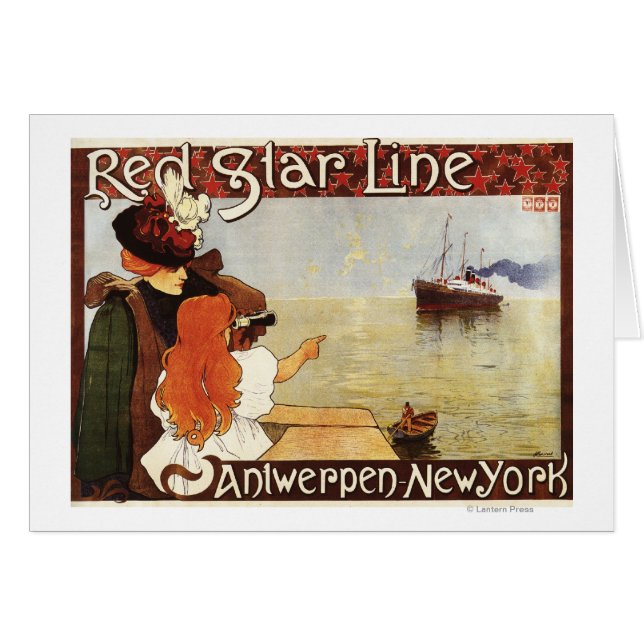 Red Star Line Cruises to New York Promo Poster (Front Horizontal)