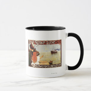 Red Star Line Cruises to New York Promo Poster Mug