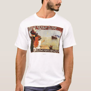 Red Star Line Cruises to New York Promo Poster T-Shirt