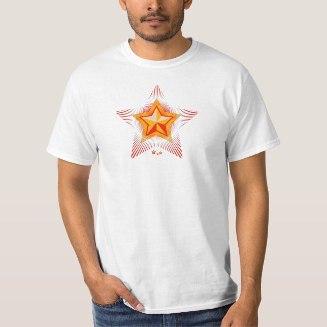 Red Star of Communism White Value Men's T-Shirt (Front)