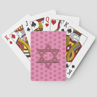 Red Star of David Seamless Playing Cards
