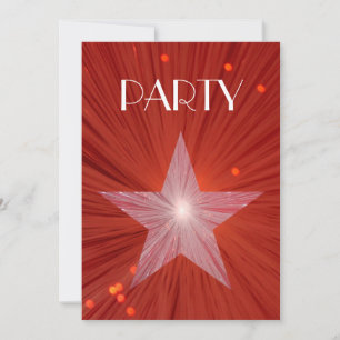 Red Star 'Party' invitation