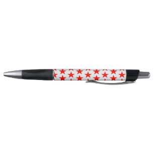 Red Star Pattern Black