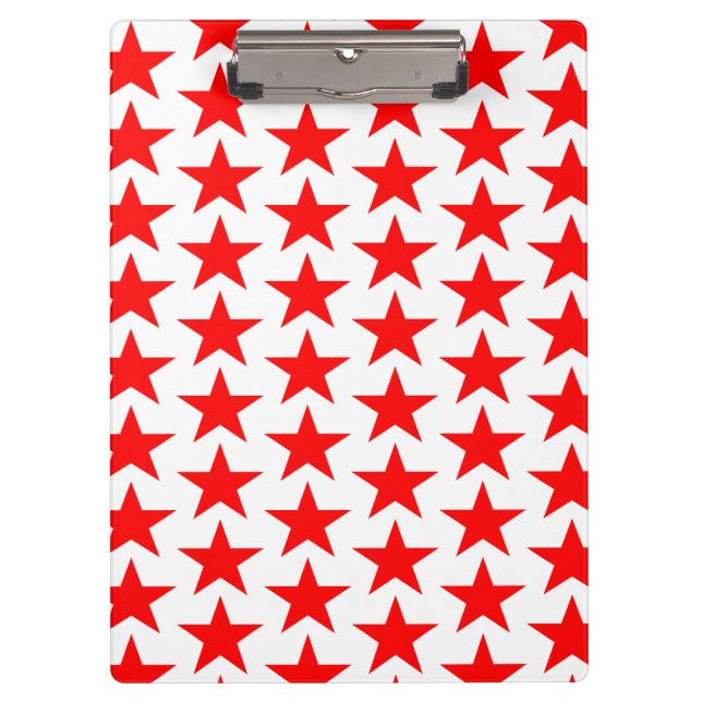 Red Star Pattern Clipboard (Front)