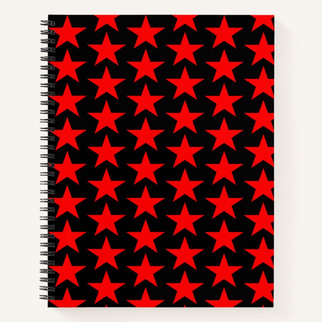 Red Star Pattern Notebook (Front)