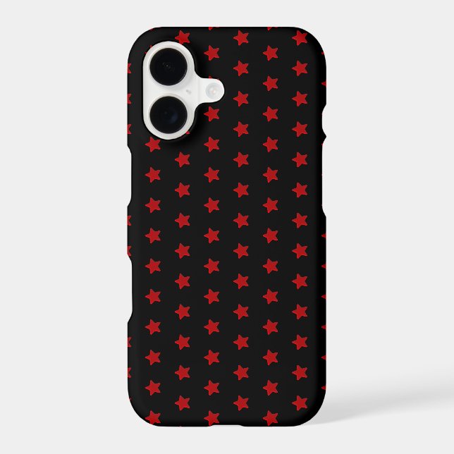 red star pattern on black (Back)