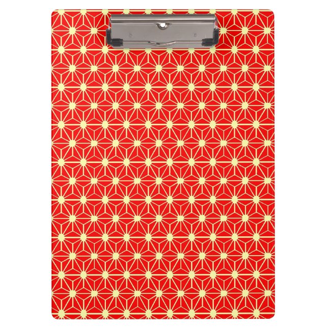 red star pattern with yellow line clipboard (Front)