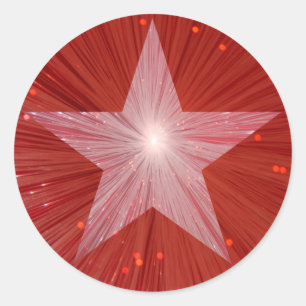 Red Star round sticker