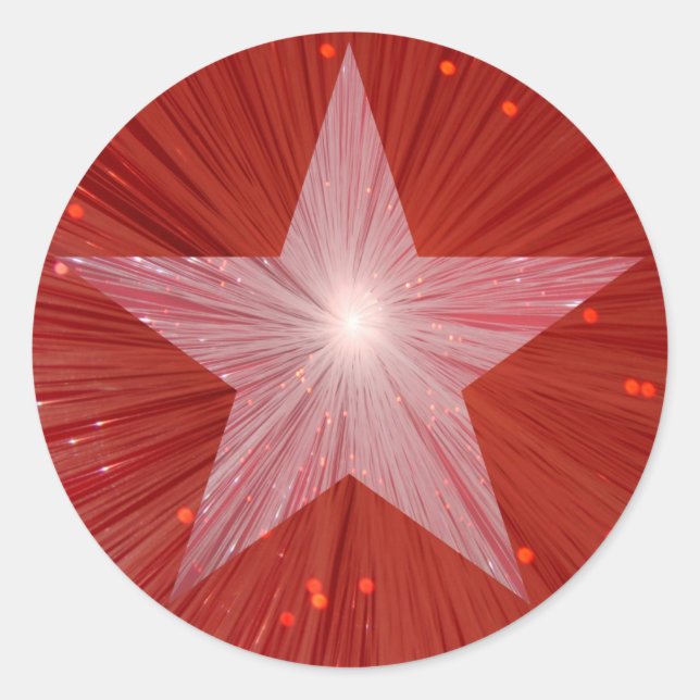 Red Star round sticker (Front)
