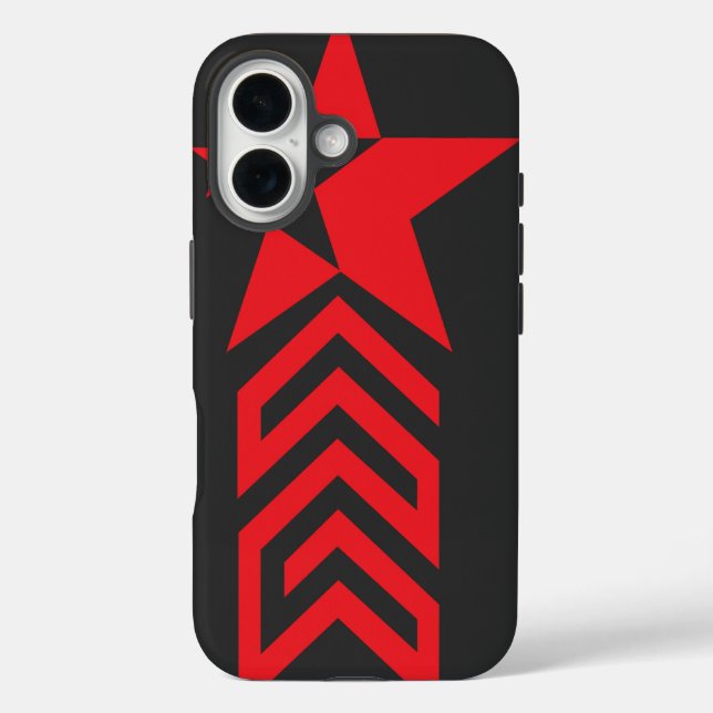 Red Star with Chevron Arrows Case-Mate iPhone Case (Back)