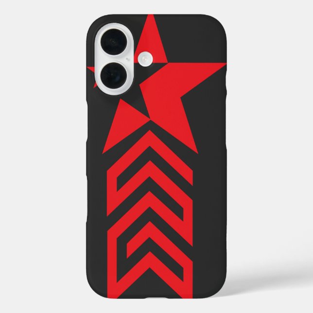 Red Star with Chevron Arrows Case-Mate iPhone Case (Back)