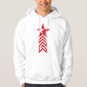 Red Star with Chevron Arrows Hoodie