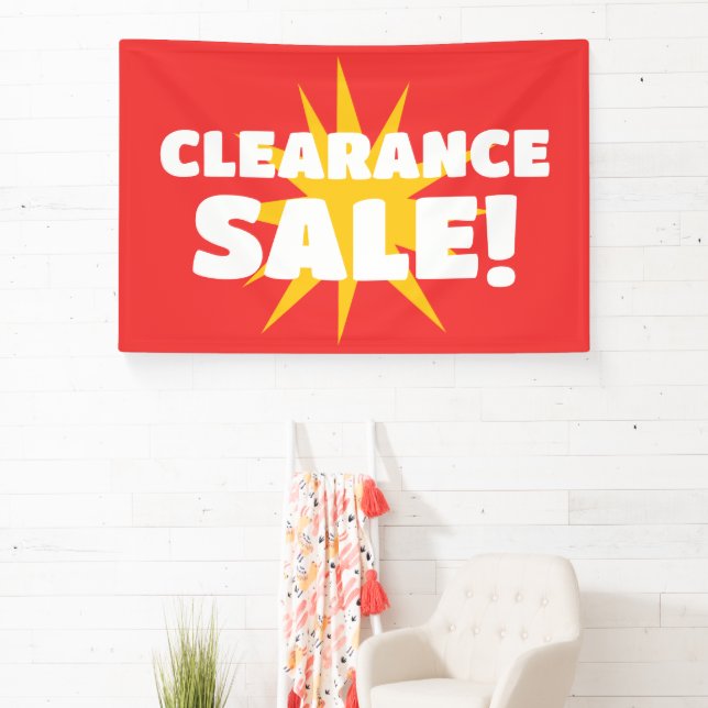 Red Starburst Clearance Sale Banner (Insitu)