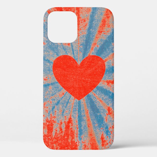 Red starburst valentine heart Case-Mate iPhone cas Case-Mate iPhone Case (Back)