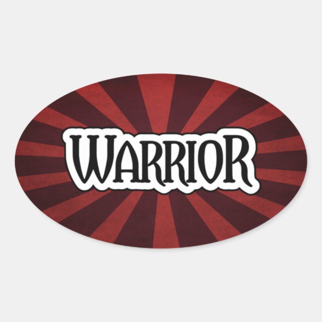 Red Starburst Warrior Sticker (Front)