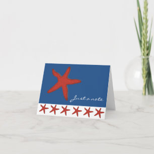 Red Starfish Note Card
