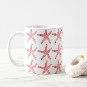 Red Starfish Patterns Custom Colour Christmas Gift Coffee Mug