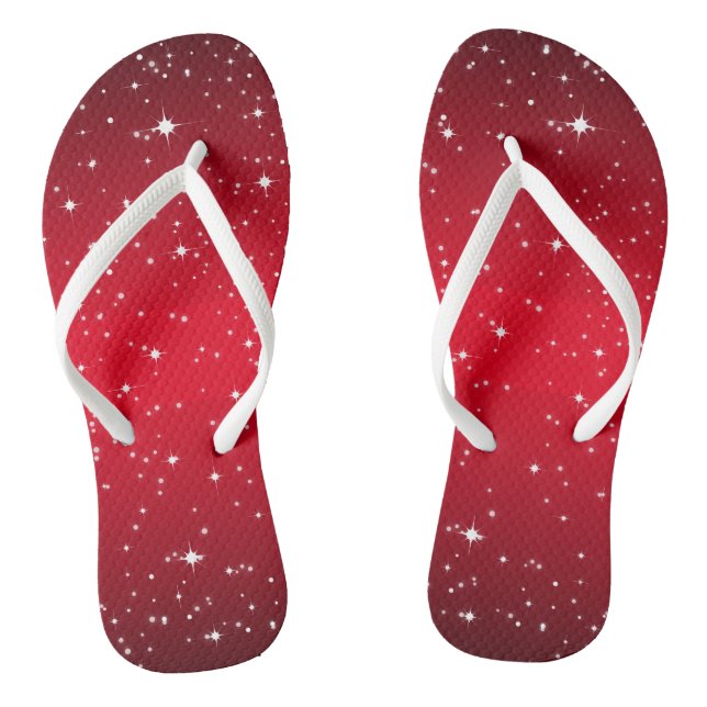 RED Starry Night Thongs (Footbed)
