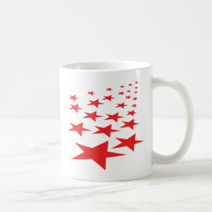 red stars carpet coffee mug