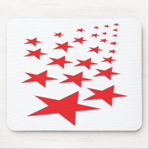 red stars carpet mouse pad